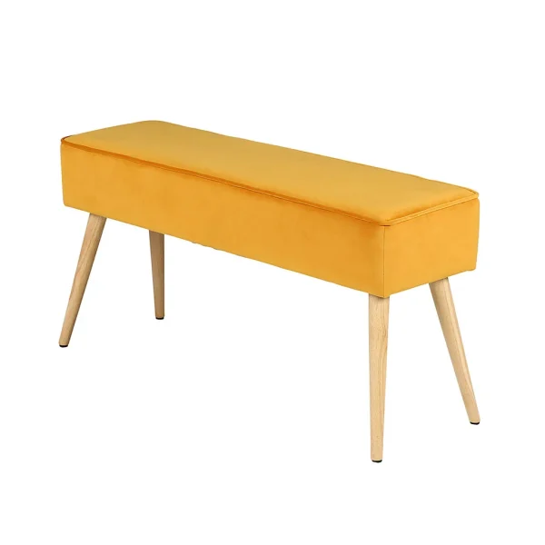 Zago Banc Scandinave Velours Moutarde – Popy 3
