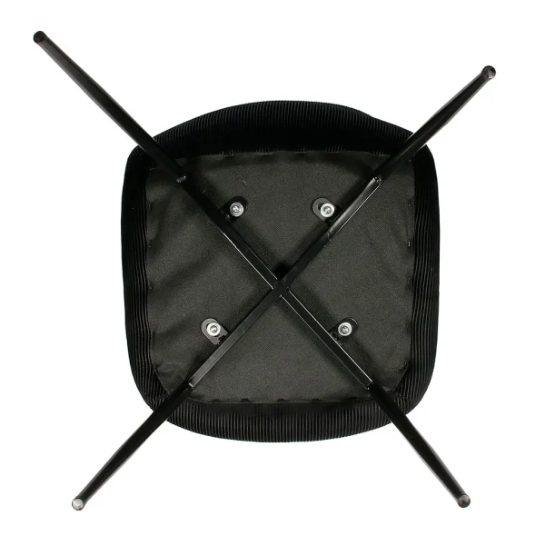 Home Déco Factory Chaise Salle à Manger En Velours Cotelé Noir – Giulia 5