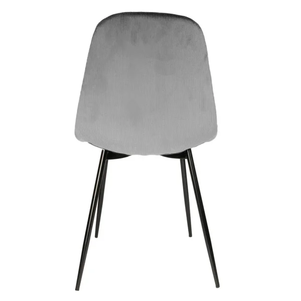 Home Déco Factory Chaise Salle à Manger En Velours Cotelé Gris – Giulia 5
