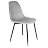Home Déco Factory Chaise Salle à Manger En Velours Cotelé Gris Clair – Giulia 20