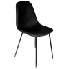 Home Déco Factory Chaise Salle à Manger Effet Cuir Noir – Amber 20