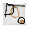 HARMONY HAOMY Coussin Tikri Ivoire 45x45cm 1 Face Coton/1 Face Lin 11