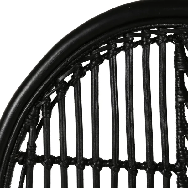 Zago Fauteuil Polo En Rotin Naturel Noir 7