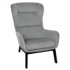 Home Déco Factory Fauteuil En Velours Côtelé Gris Foncé – Roma 20