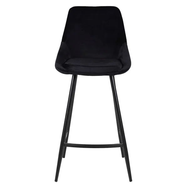 Zago Chaise Plan De Travail En Velour Noir – Ben 1