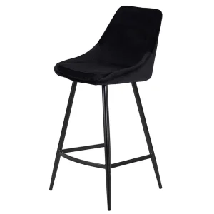Zago Chaise Plan De Travail En Velour Noir – Ben 9