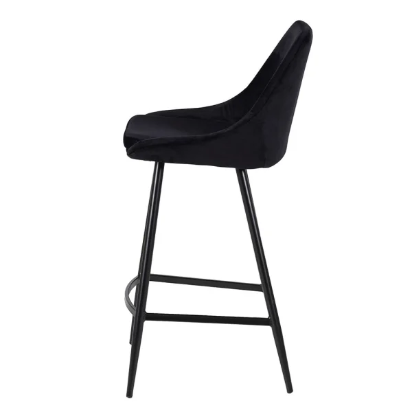 Zago Chaise Plan De Travail En Velour Noir – Ben 4