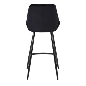 Zago Chaise Plan De Travail En Velour Noir – Ben 13