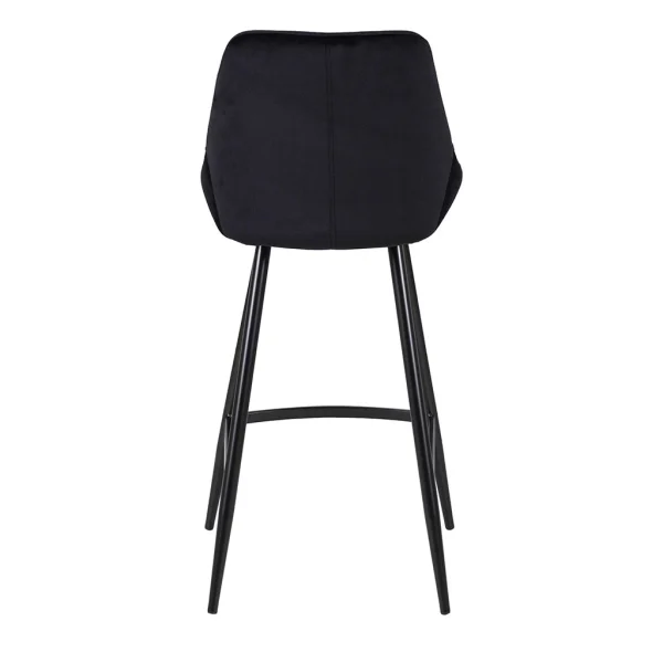 Zago Chaise Plan De Travail En Velour Noir – Ben 5