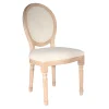 Home Déco Factory Chaise Medaillon En Bois D’hévea Beige Et Cannage 8