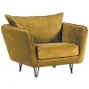 Casita Fauteuil Club Tissu Ocre – Harry 20