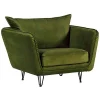 Casita Fauteuil Club Tissu Kaki – Harry 22