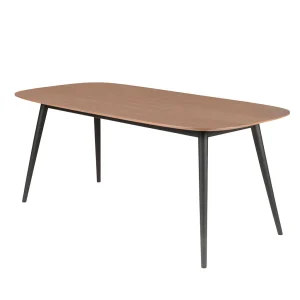 Zago Table à Manger En Noyer Et Pieds Hêtre Noir 180x90cm – Caly 8
