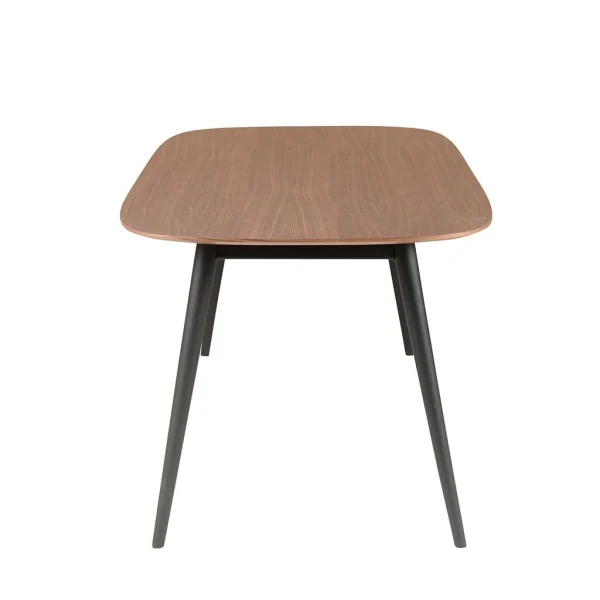 Zago Table à Manger En Noyer Et Pieds Hêtre Noir 180x90cm – Caly 4