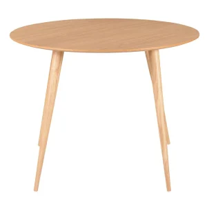 Zago Table à Manger Ronde En Chêne Clair D100cm – Caly 10