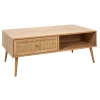 Home Déco Factory Table Basse Avec Tiroir En Bois Et Cannage L110cm – Baia 14