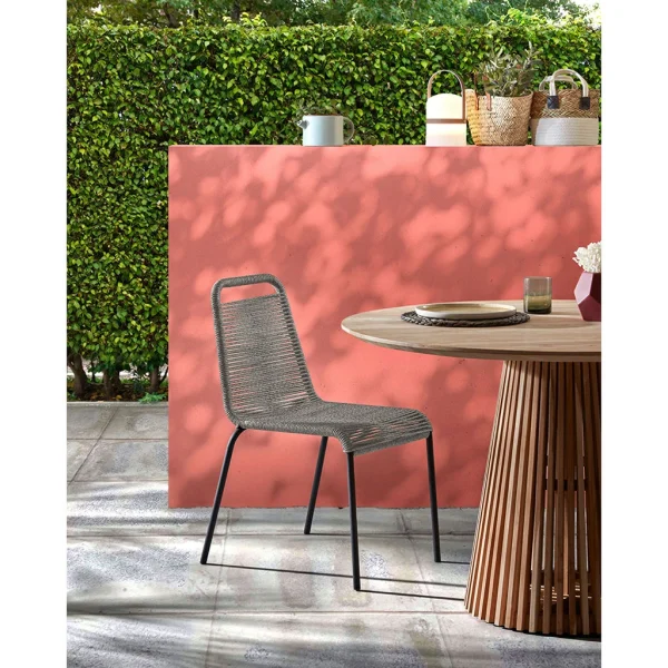La Forma Table à Manger Ronde En Bois Teck Naturel D120cm – Irun 6