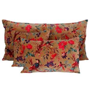 HARMONY HAOMY Coussin Birdy En Velours 45x45cm Tabac En Coton 10
