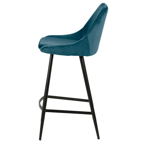 Zago Chaise Plan De Travail En Velour Bleu – Ben 4