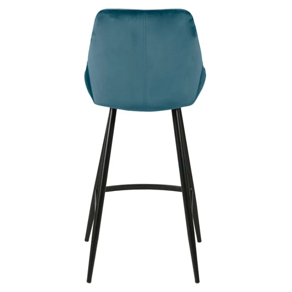 Zago Chaise Plan De Travail En Velour Bleu – Ben 5