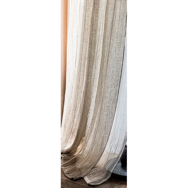HARMONY HAOMY Rideau Calvi En Lin Naturel 140x280cm 3