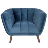Zago Fauteuil De Salon En Tissu Gris Bleu – Beryl 22