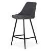 Zago Chaise De Bar Tissu Gris Foncé – Ben 17