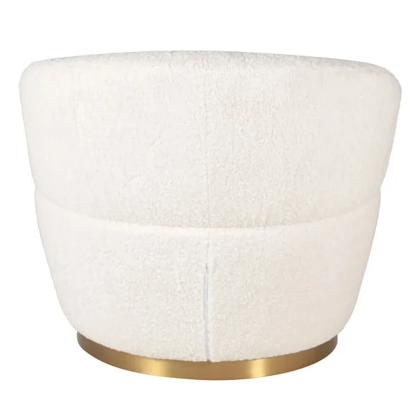 Zago Fauteuil Tissu Effet Mohair écru – Vesna 5