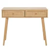 Home Déco Factory Console 2 Tiroirs En Bois Naturel – Baia 16