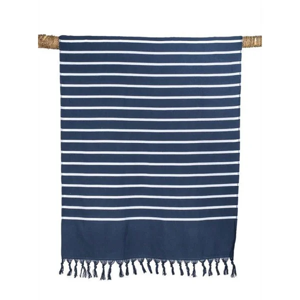 HARMONY HAOMY Drap De Plage Mariniere Pestamal 90x180cm Bleu Marine 1