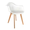Home Déco Factory Fauteuil Scandinave Blanc 10
