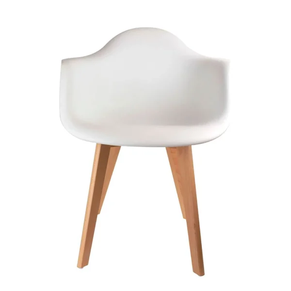 Home Déco Factory Fauteuil Scandinave Blanc 3