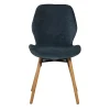 Zago Chaise Salle à Manger En Tissu Soft Touch Bleu Foncé – Keri 20