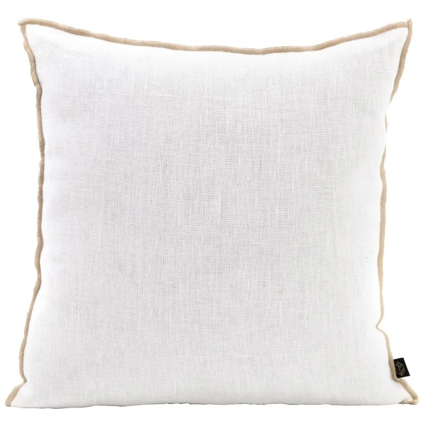 HARMONY HAOMY Coussin Chennai Blanc 45x45cm En Lin Lave 1