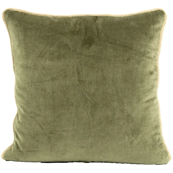 HARMONY HAOMY Coussin Delhi Kaki 45x45cm En Velour 1