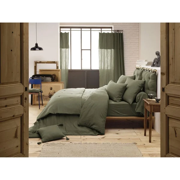L’effet Papillon Edredon Romarin En Gaze De Coton 150x150cm – Gaïa 4
