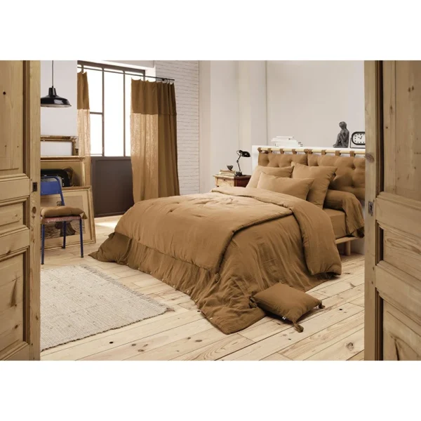 L’effet Papillon Housse De Couette Camel En Gaze De Coton 260x240cm – Gaïa 4