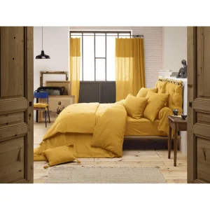 L’effet Papillon Taie D’oreiller Safran En Gaze De Coton 60x60cm – Gaïa 9