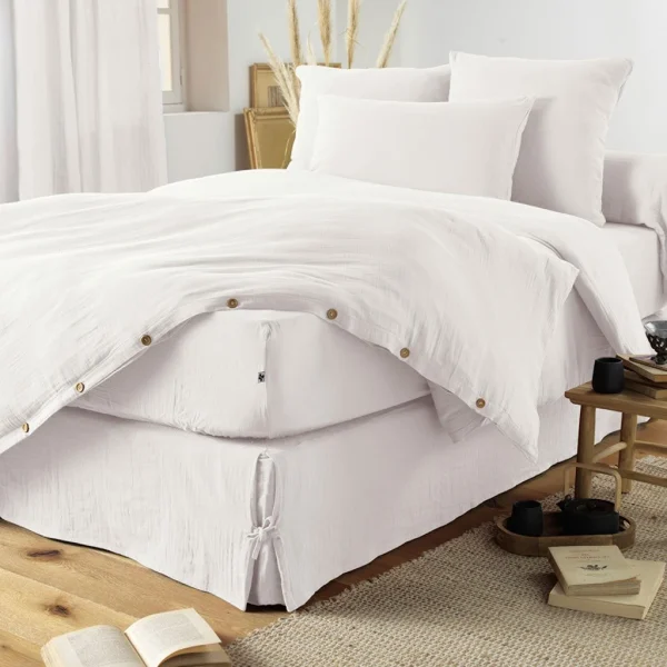 L’effet Papillon Taie D’oreiller Chantilly En Gaze De Coton 60x60cm – Gaïa 3