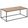 AC Design Table Basse En Plaqué Chêne Et Métal Noir L100cm – Senzo 17