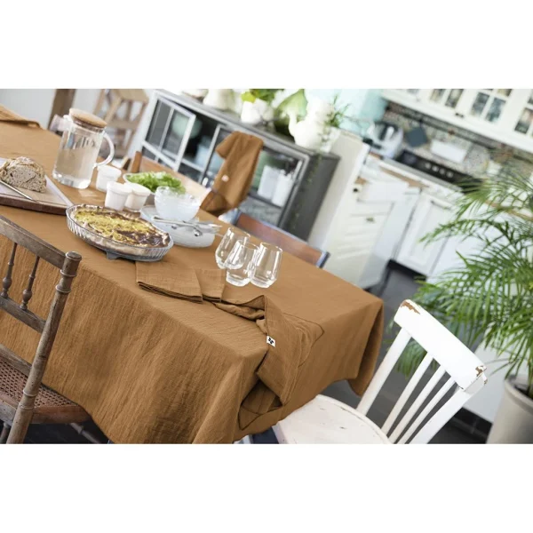 L’effet Papillon Nappe Camel 150x250cm – Gaïa 1
