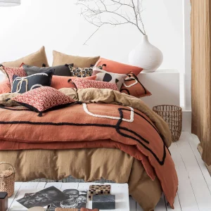 HARMONY HAOMY Housse De Couette Dili Tabac Voile De Coton 240x220cm 6