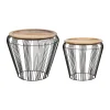 SEMA DESIGN Table Basse (lot De 2) En Manguier Et Fer Noir – Kleia 16