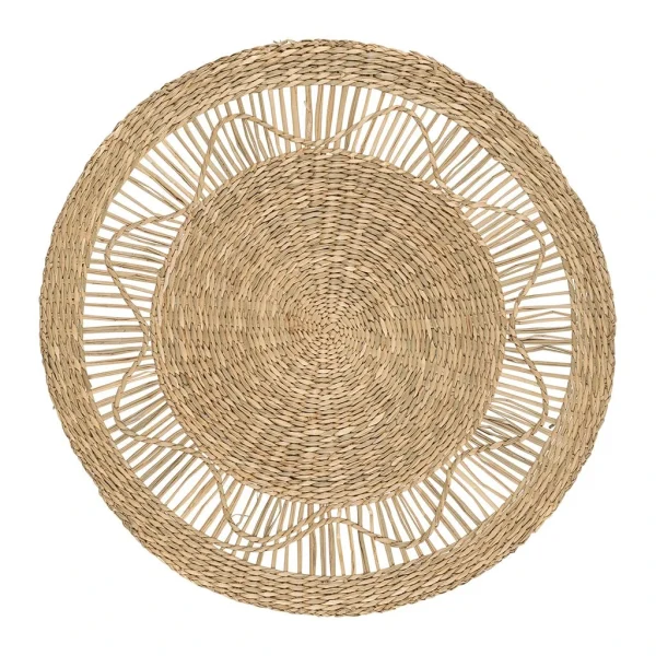 SEMA DESIGN Set Table Flora Gipsy Naturel,bleu D35cm Posidonie 1