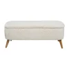 SEMA DESIGN Banc Coffre Bouclette Blanc Crème – Elément 14