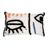SEMA DESIGN Housse Coussin Visage Arty Blanc Et Noir 50X30cm 14