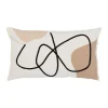 SEMA DESIGN Housse De Coussin Brodée Terre Boheme Beige 50x30cm Coton 11