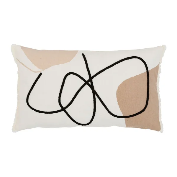 SEMA DESIGN Housse De Coussin Brodée Terre Boheme Beige 50x30cm Coton 1