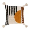 SEMA DESIGN Housse De Coussin Courba Terracotta Et Noir 45x45cm En Coton 10