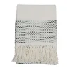 SEMA DESIGN Plaid Courba Gris 170x130cm En Coton Et Acrylique 14
